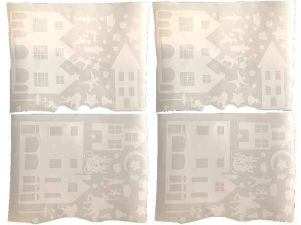 Sinterklaashuisjes wit 600x448 - Raamfolie: Sinthuisjes